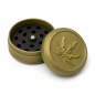 GRINDER FEUILLE DE CANNABIS OR