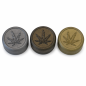 GRINDER FEUILLE DE CANNABIS ARGENT