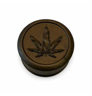 GRINDER FEUILLE DE CANNABIS BRONZE