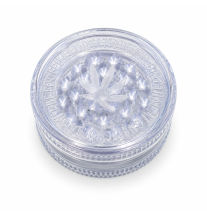 Grand Grinder Acrylique Feuille de Cannabis Transparent