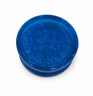 Grand Grinder Acrylique Feuille de Cannabis Bleu