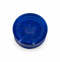 Petit Grinder Acrylique Feuille de Cannabis Bleu