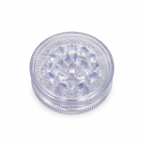 Petit Grinder Acrylique Feuille de Cannabis Blanc