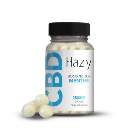 Bonbons au CBD arôme Menthe – 250mg – 25 pièces