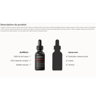 Huile de CBD (à 20%), spectre complet, 10ml