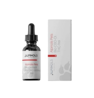 Huile de CBD pour gros chiens (6%) à l'huile de saumon, sans THC, 10ml