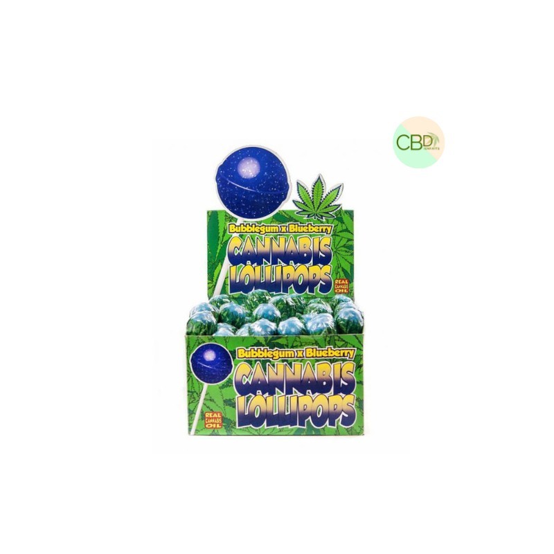 Sucette CBD Lollypops Bubble Gum & Blueberry