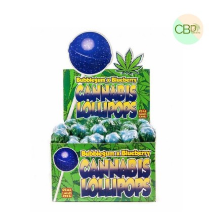 Sucette CBD Lollypops Bubble Gum & Blueberry