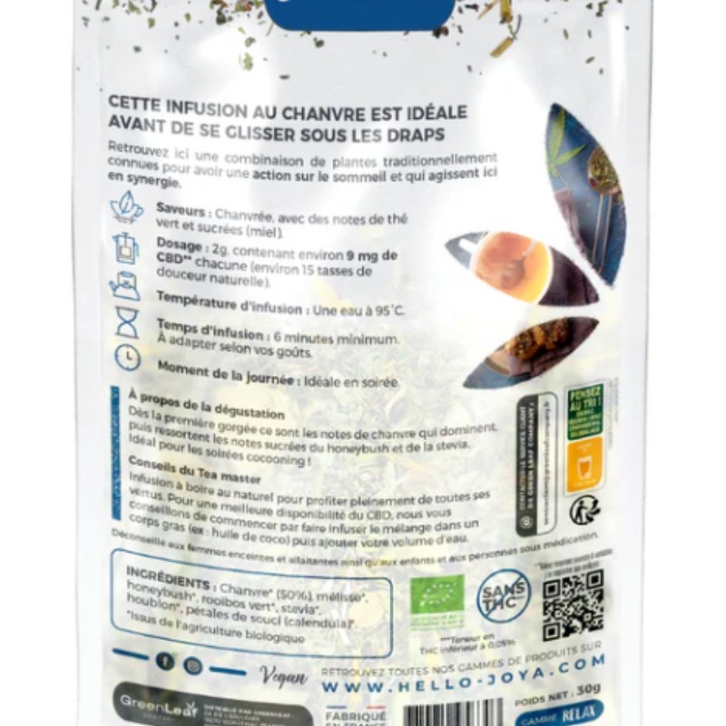 INFUSION BIO HELLO JOYA - DOUCE NUIT NOTE DE MIEL CBD - 30G