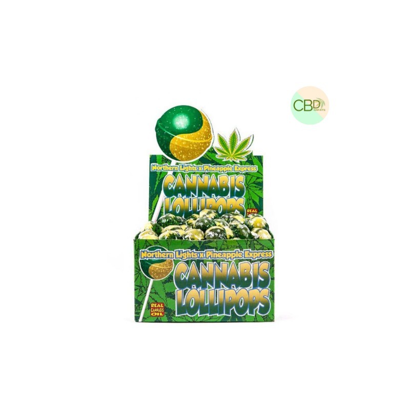 Sucette CBD Lollypops Bubble Gum & Nothern lights - Pineapple