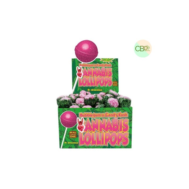 Sucette CBD Lollypops Bubble Gum & Purple Haze Sucette CBD Lollypops Bubble Gum & Purple Haze