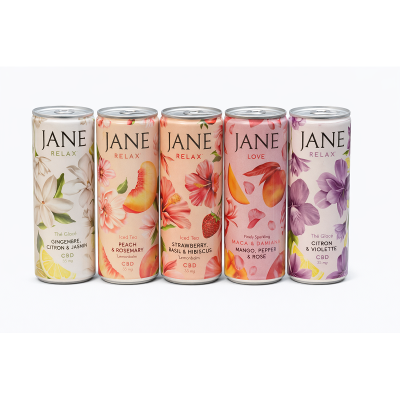 🥤 Pack de 5 Canettes JANE 35 mg – Multi Goûts