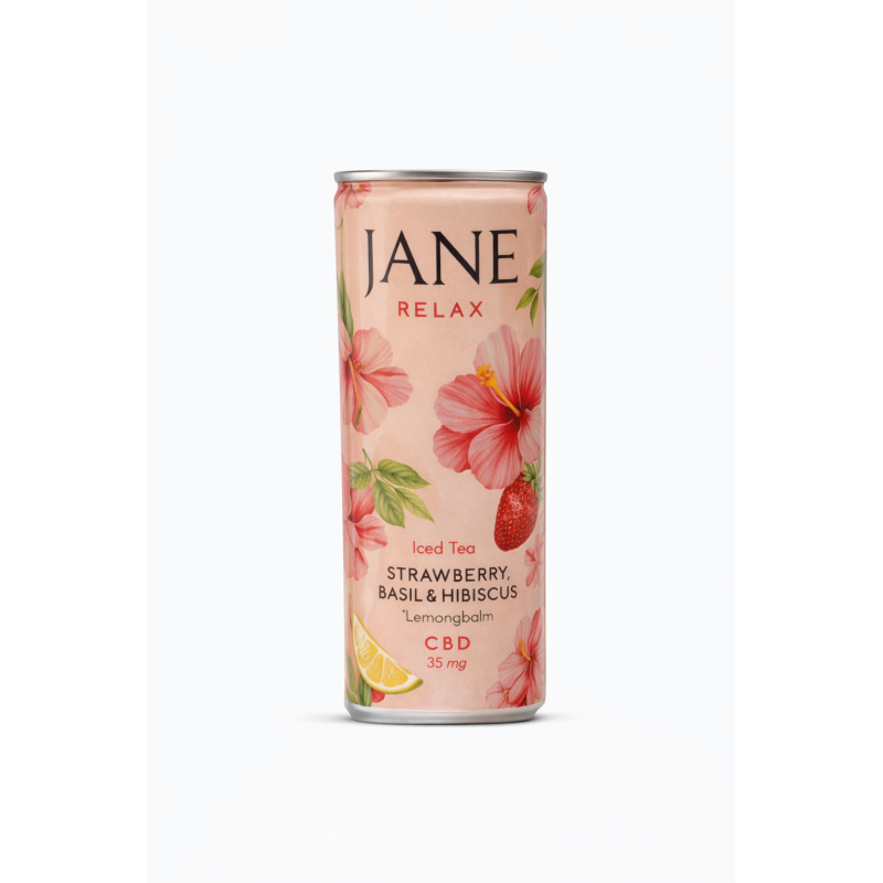 🍓 JANE Relax – Iced Tea Strawberry, Basil & Hibiscus
