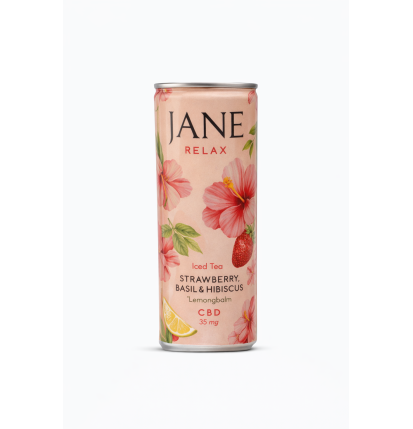 🍓 JANE Relax – Iced Tea Strawberry, Basil & Hibiscus